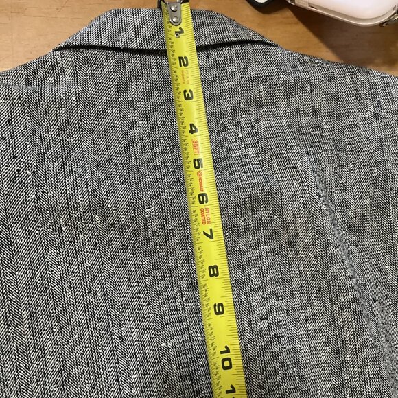 Pierre Balmain Black/White Herringbone 100% Silk Blazer, Men's 42R Elegant - Picture 10 of 14